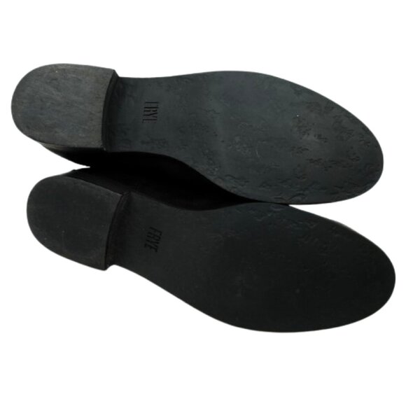 FRYE~Mallory Chelsea~Women's BLACK NUBUCK LEATHER ANKLE BOOTS Size 9.5 - Picture 6 of 8